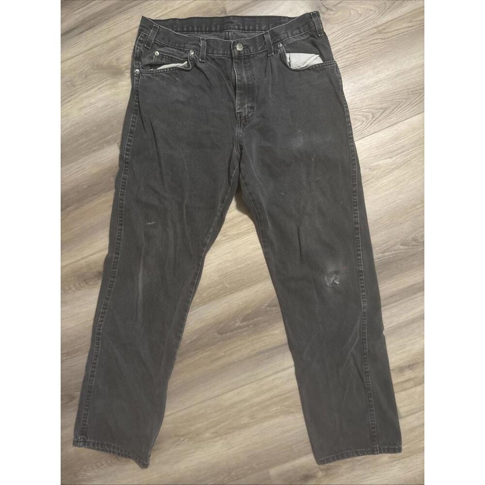 Dickies Jeans Mens 36x34 Black Carpenter Dark Denim Work Wear Vintage 90s